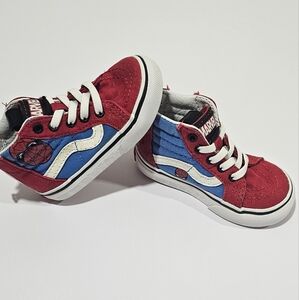 Spiderman Vans Marvel Spider Man Sk8-Hi Sneakers Toddler Boy Size 5.5
